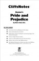 CliffsNotes Austen's Pride and prejudice Cover Image